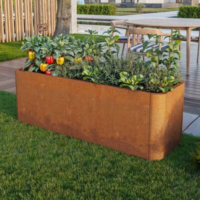 PRIMEYARD 120x40x40 cm plantekasse, cortenstål, Rust-look - (GFPV01070) PRIMEYARD 120x40x40 cm plantekasse, cortenstål, Rust-look - (GFPV01070)
