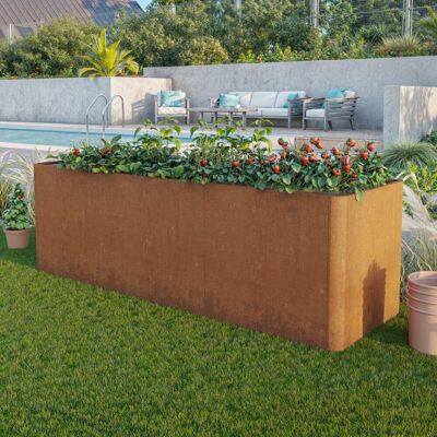 PRIMEYARD 250x80x80 cm plantekasse, cortenstål, Rust-look - (GFPV01089) PRIMEYARD 250x80x80 cm plantekasse, cortenstål, Rust-look - (GFPV01089)