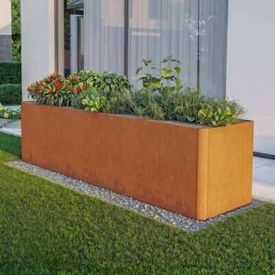 PRIMEYARD 300x80x80 cm plantekasse, cortenstål, Rust-look - (GFPV01093) PRIMEYARD 300x80x80 cm plantekasse, cortenstål, Rust-look - (GFPV01093)