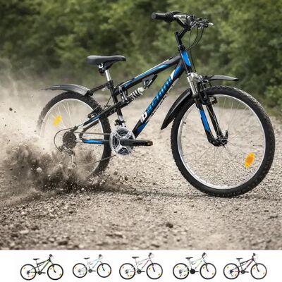 Bachini Barnesykkel Speed 24" 18 Gir - Fargevalg (Sort-Blå) Bachini Barnesykkel Speed 24" 18 Gir - Fargevalg (Sort-Blå)