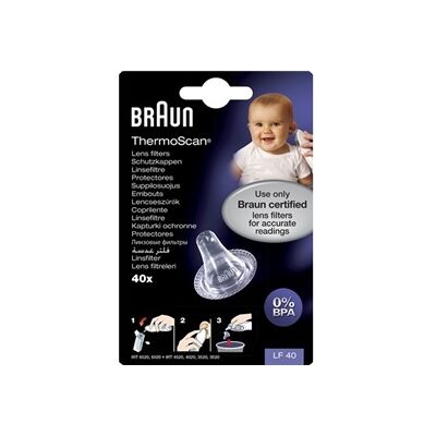 Braun Thermoscan Lens Filters 40 stk Braun Thermoscan Lens Filters 40 stk