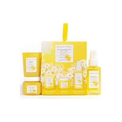 Sunday Rain Chamomile & Ylang Ylang Relax & Restore Trio 1 set Sunday Rain Chamomile & Ylang Ylang Relax & Restore Trio 1 set