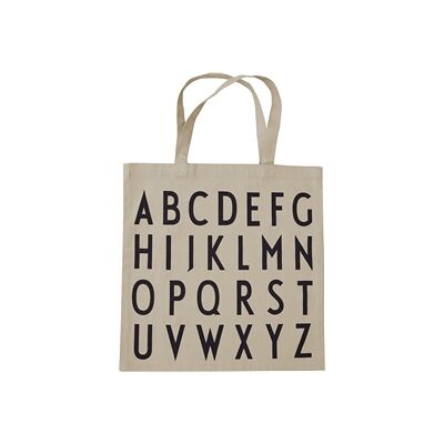 Design Letters Tote Bag ABC Beige Design Letters Tote Bag ABC Beige