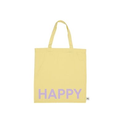 Design Letters Tote Bag Soft Yellow Design Letters Tote Bag Soft Yellow