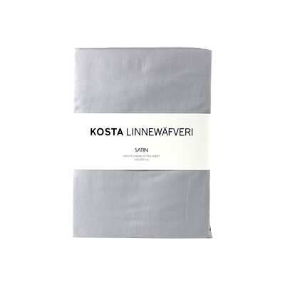 Kosta Linnewäfveri Satin Dra-på-laken 160x200 Light Grey Kosta Linnewäfveri Satin Dra-på-laken 160x200 Light Grey