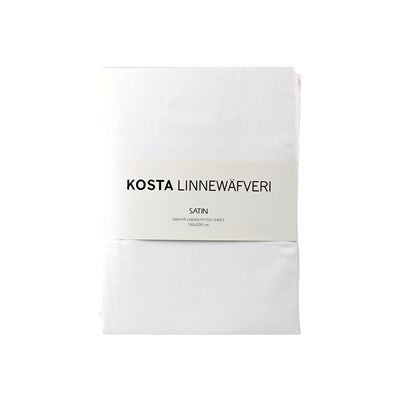 Kosta Linnewäfveri Satin Dra-på-laken 160x200 Hvit Kosta Linnewäfveri Satin Dra-på-laken 160x200 Hvit