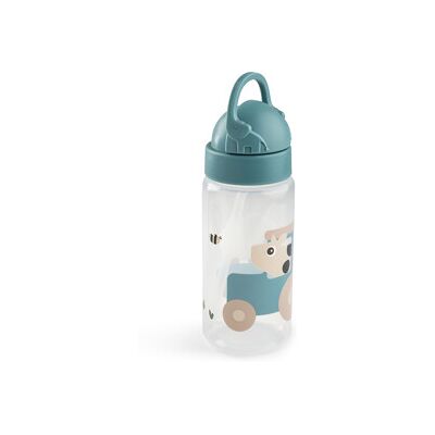 Done by Deer Straw Bottle 350 ml Tiny Farm Blue Done by Deer Straw Bottle 350 ml Tiny Farm Blue