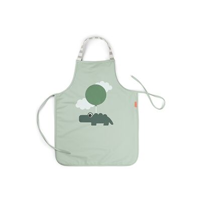 Done by Deer Waterproof Kids Apron Happy Clouds Green Done by Deer Waterproof Kids Apron Happy Clouds Green