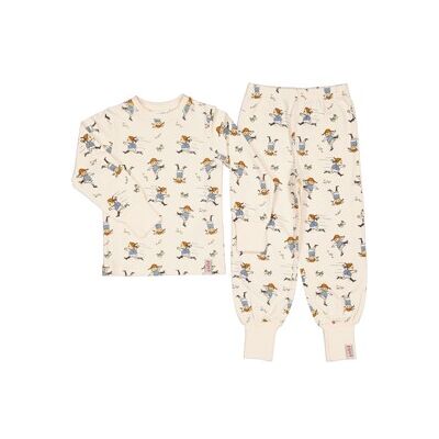 Geggamoja Pyjamas Pippi Langstrømpe Beige 86-92 cl Geggamoja Pyjamas Pippi Langstrømpe Beige 86-92 cl
