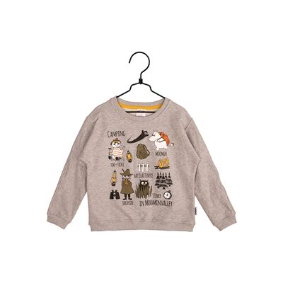 Mumin Moomin College Genser Grå 122 cl Mumin Moomin College Genser Grå 122 cl