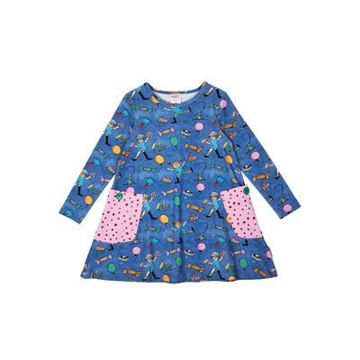 Pippi Långstrump Fest Pippi Kjole Denim 116 cl Pippi Långstrump Fest Pippi Kjole Denim 116 cl