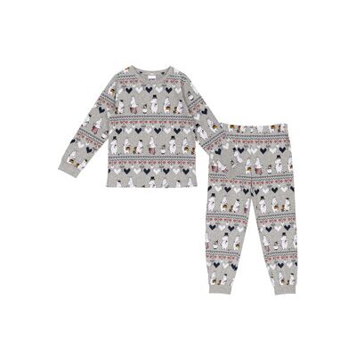 Mumin Mummi Vinterhjerte Pyjamas Mørkegrå 98-104 cl Mumin Mummi Vinterhjerte Pyjamas Mørkegrå 98-104 cl