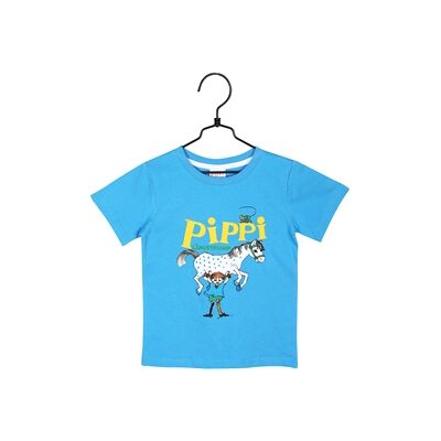 Pippi Långstrump Pippi T-skjorte blå 86-92 cl Pippi Långstrump Pippi T-skjorte blå 86-92 cl