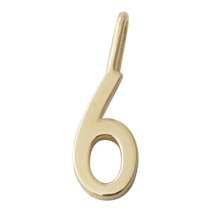Design Letters Lucky Numbers 10 mm Gold 0-9 No. 006 Design Letters Lucky Numbers 10 mm Gold 0-9 No. 006