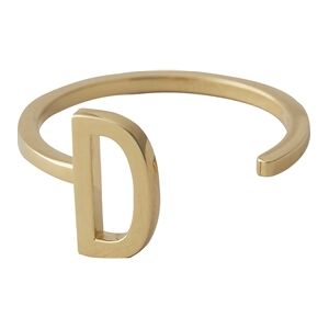 Design Letters Ring Gold A-Z D Design Letters Ring Gold A-Z D