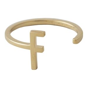 Design Letters Ring Gold A-Z F Design Letters Ring Gold A-Z F