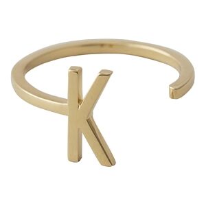 Design Letters Ring Gold A-Z K Design Letters Ring Gold A-Z K