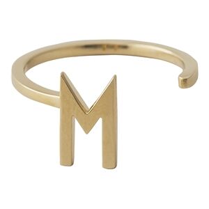 Design Letters Ring Gold A-Z M Design Letters Ring Gold A-Z M