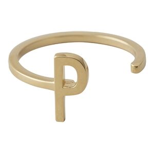 Design Letters Ring Gold A-Z P Design Letters Ring Gold A-Z P