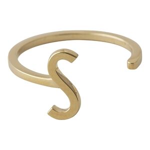 Design Letters Ring Gold A-Z S Design Letters Ring Gold A-Z S