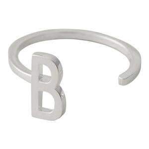 Design Letters Ring Silver A-Z B Design Letters Ring Silver A-Z B
