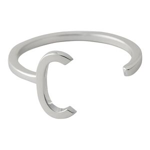 Design Letters Ring Silver A-Z C Design Letters Ring Silver A-Z C