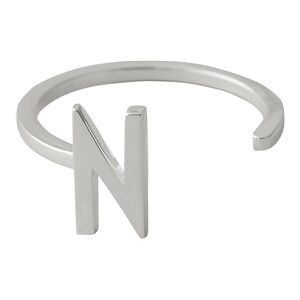 Design Letters Ring Silver A-Z N Design Letters Ring Silver A-Z N