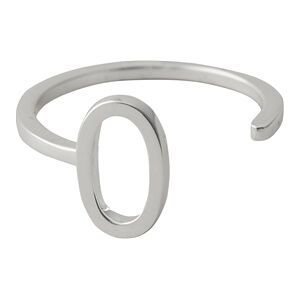 Design Letters Ring Silver A-Z O Design Letters Ring Silver A-Z O