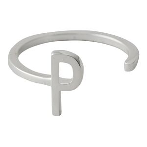 Design Letters Ring Silver A-Z P Design Letters Ring Silver A-Z P