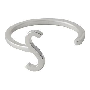 Design Letters Ring Silver A-Z S Design Letters Ring Silver A-Z S