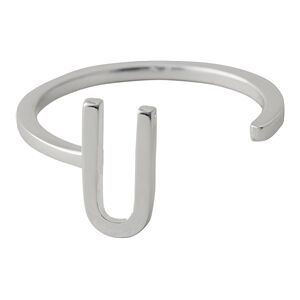 Design Letters Ring Silver A-Z U Design Letters Ring Silver A-Z U