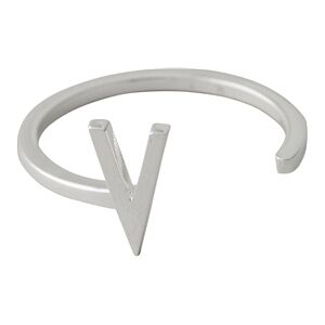 Design Letters Ring Silver A-Z V Design Letters Ring Silver A-Z V