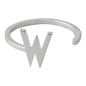 Design Letters Ring Silver A-Z W Design Letters Ring Silver A-Z W