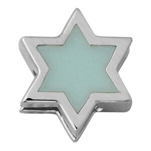 Design Letters Enamel Star Charm Silver Soft Green Design Letters Enamel Star Charm Silver Soft Green
