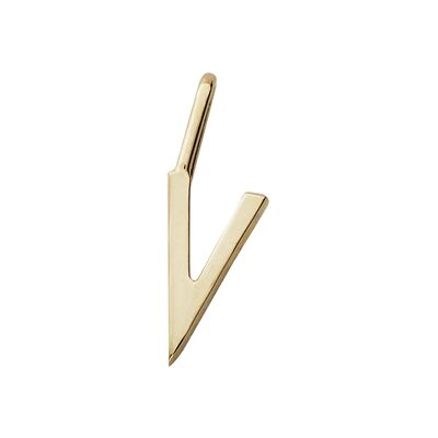 Design Letters Archetype Charm 10 mm Gold A-Z V Design Letters Archetype Charm 10 mm Gold A-Z V