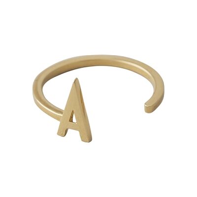 Design Letters Ring Gold A-Z A Design Letters Ring Gold A-Z A