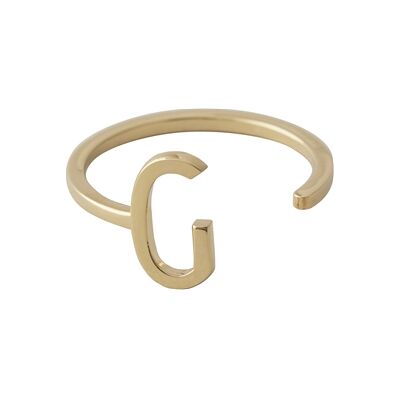 Design Letters Ring Gold A-Z G Design Letters Ring Gold A-Z G