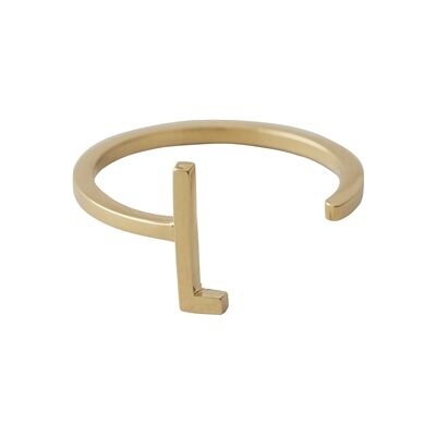 Design Letters Ring Gold A-Z L Design Letters Ring Gold A-Z L