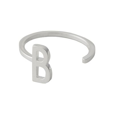 Design Letters Ring Silver A-Z B Design Letters Ring Silver A-Z B