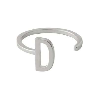 Design Letters Ring Silver A-Z D Design Letters Ring Silver A-Z D
