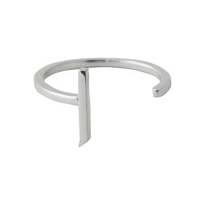 Design Letters Ring Silver A-Z J Design Letters Ring Silver A-Z J