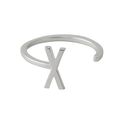 Design Letters Ring Silver A-Z X Design Letters Ring Silver A-Z X