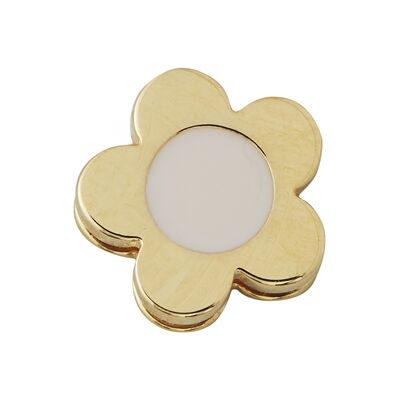 Design Letters Enamel Flower Charm Gold Design Letters Enamel Flower Charm Gold