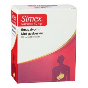 Simex Tuggtablett 80mg 100 tabletter Simex Tuggtablett 80mg 100 tabletter