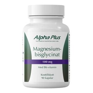 Alpha Plus Magnesiumbisglycinat 100mg 90 kapsler Alpha Plus Magnesiumbisglycinat 100mg 90 kapsler