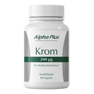 Alpha Plus Krom 200µg 90 kapsler Alpha Plus Krom 200µg 90 kapsler