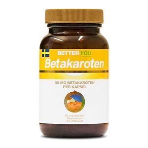 Better You Betakaroten 50mg 50 kapsler Better You Betakaroten 50mg 50 kapsler