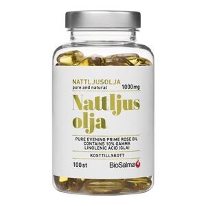 Biosalma Nattljusolja 10% GLA 1000mg 100 tabletter Biosalma Nattljusolja 10% GLA 1000mg 100 tabletter
