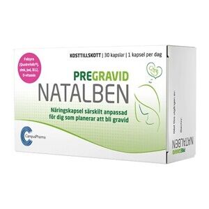 Natalben PreGravid 30 kapsler Natalben PreGravid 30 kapsler