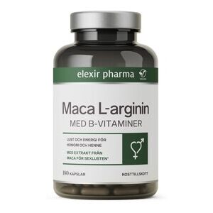 Elexir Pharma Elexir Maca L-arginin 180 kapsler Elexir Pharma Elexir Maca L-arginin 180 kapsler
